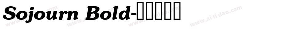 Sojourn Bold字体转换